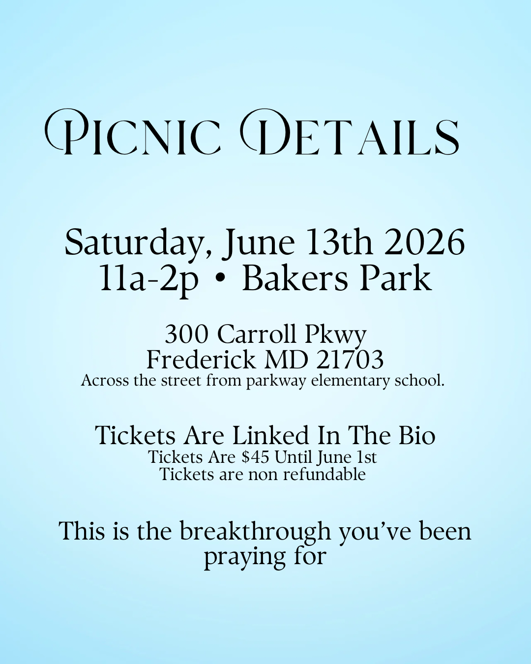 Prayer Picnic